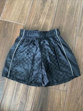 DSG Black Kids Soccer Shorts with White Drawstring
